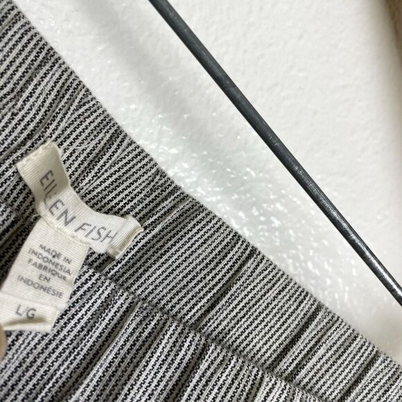 Eileen Fisher Organic Linen Tapered Pants Womens Multi Striped Crop Size Large - Picture 6 of 8